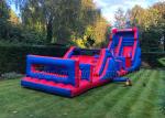 Inflatable Boot Camp Obstacle Courses Blue & Red Customized Commercial