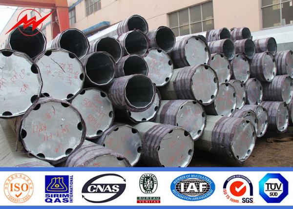 Buy cheap Certification 22m 30KN Gr65 Steel Power Pole With 450mm Flange size from wholesalers