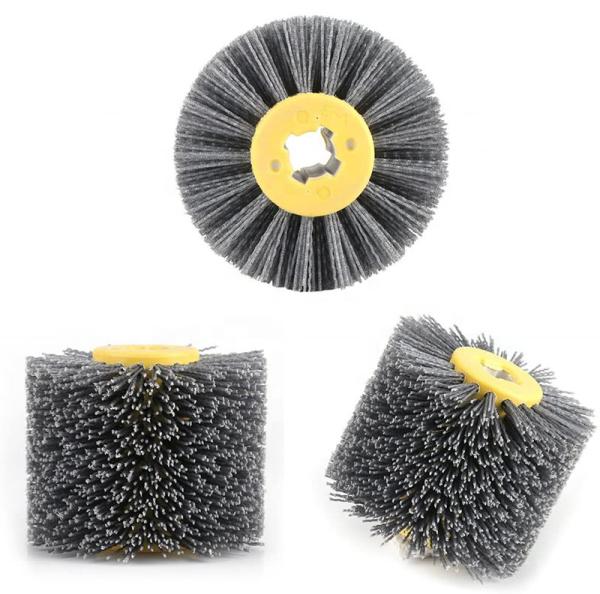 Buy cheap Nylon Abrasive Roller Brush Wheel Industrial Cylinder Brush for Woodgrain Grinding from wholesalers