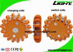 Rechargeable Amber Led Road Flares Emergency Disc , Super Bright Durable