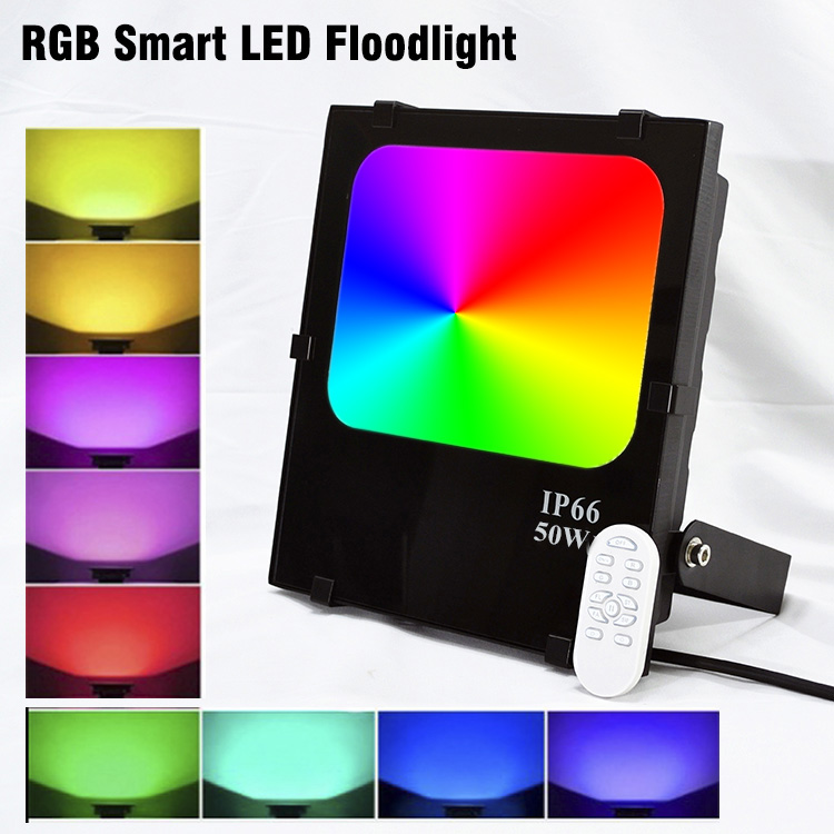 Smart IK08 IP66 RGB LED Flood Lights 2700K To 6500K For Commercial Centers