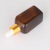 Buy cheap Customize Refillable Hair Oil Dropper Bottle Square Glass Material 50ml from wholesalers
