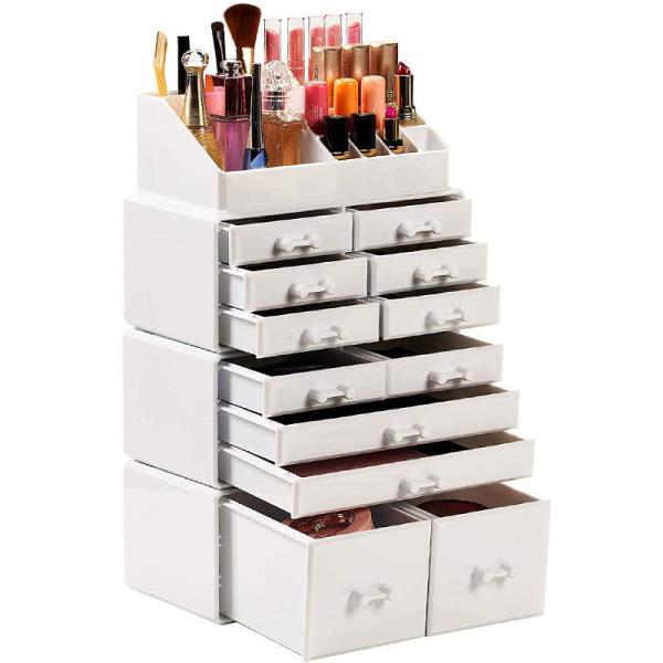 Buy cheap 16In Extra Large Acrylic Makeup Organizer Acrylic Makeup Storage Drawers from wholesalers