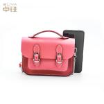 Pink Women PU Leather Belt Buckle Square Shoulder Bag Casual Flap Crossbody