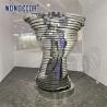 Buy cheap Indoor Lighting Curved Brushed Stainless Steel Metal Interactive Art Sculpture from wholesalers