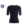 Buy cheap Shoulder Gold Metal Button Womens Knit Pullover Sweater Summer Ribbed Top from wholesalers