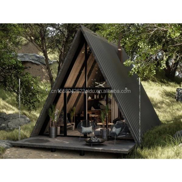 Buy cheap Aluminum Window Modern Portable Steel Triangular Prefabricated Wooden House Detachable Container for Home or Hotel 1- from wholesalers