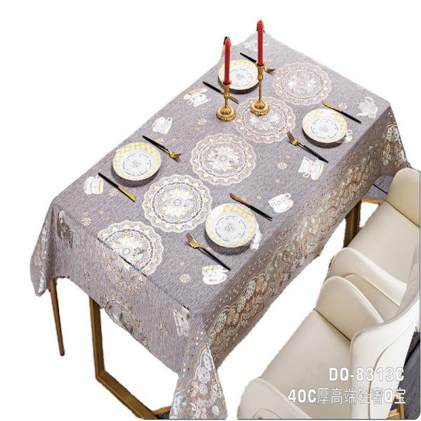 Buy cheap Silver Soft Touch Top Seller Customized Non Woven Printed Tablecloth Reusable PVC Wedding Tablecloth Roll from wholesalers