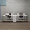 Buy cheap Minimalist Four Person Office Workstation with Wooden Melamine Surface Desk and Chair from wholesalers