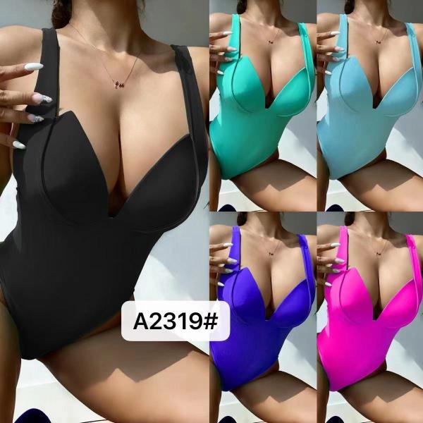 Buy cheap Abrasion Resistance Ladies One Piece Swimsuit Solid Color Womens 1 Piece Swimwear from wholesalers