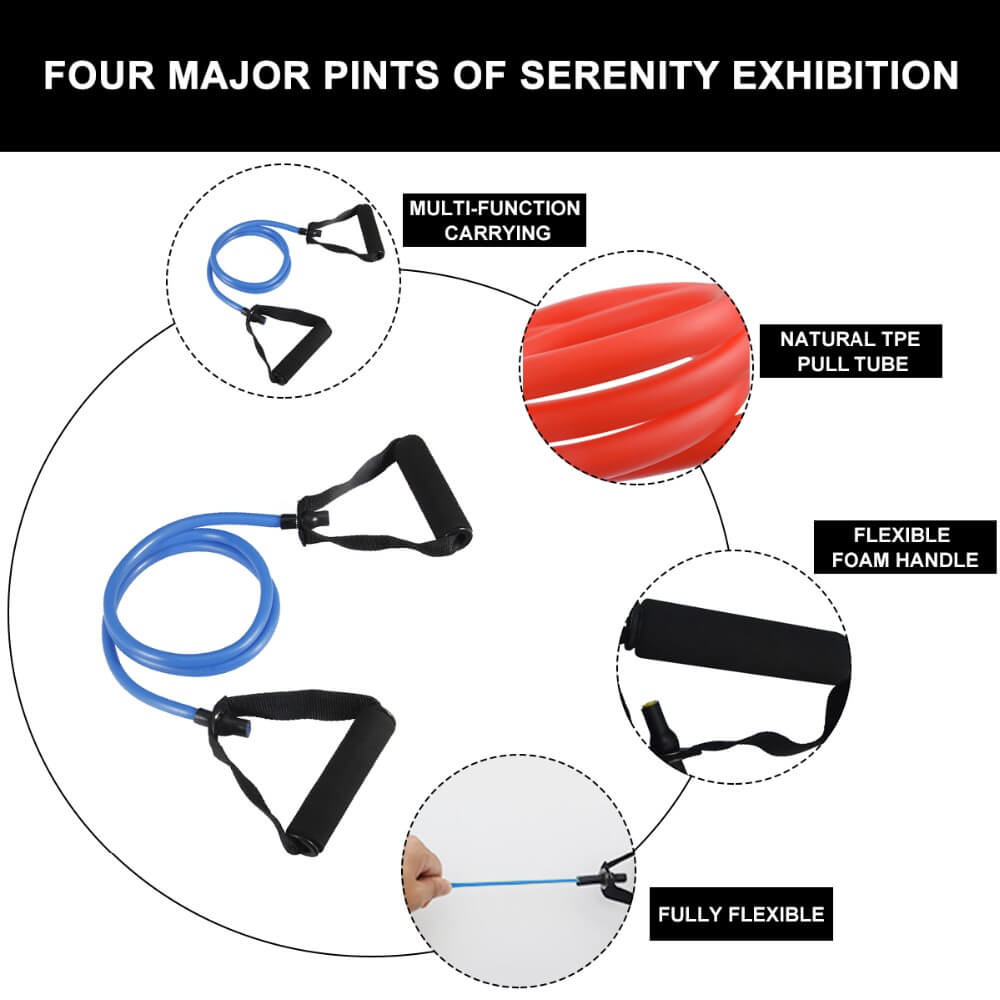 120cm Elastic Pull Rope , Fitness Resistance Bands For Home Yoga