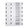 Buy cheap 18 Doors White Metal Lockers Cold Rolled Steel Plate Material from wholesalers