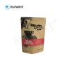 Buy cheap Coffee Packaging Block Bottom Brown Kraft Paper Bags With Zipper Tear Notch from wholesalers