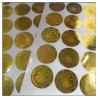 Buy cheap Die cut adhesive golden hologram laser label , customized golden hologram laser label from wholesalers