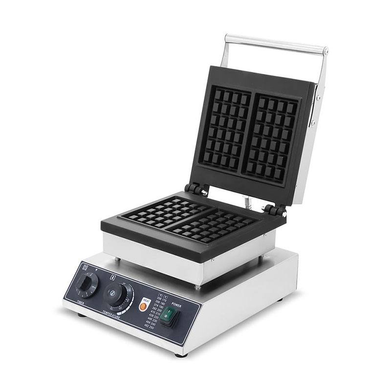 Food Beverage Shops Commercial Electric Square Waffle Maker with Single/Double Slices
