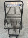 Gray Metal 2 - Tier Supermarket Basket Shopping Trolley Anti - Collision With 4