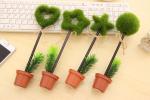 2014 Hot! Novelty plsastic ball,green potted plants ball pen,nice gift for