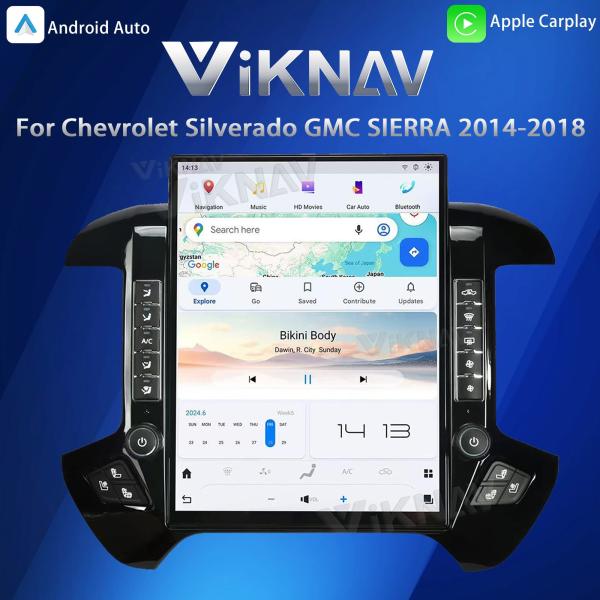Buy cheap Viknav 15.6 Inch Car Radio For Chevrolet Silverado / GMC SIERRA 2014-2018 HD Touch Screen Android Head Unit Wirless Carplay GPS Navigation Player from wholesalers
