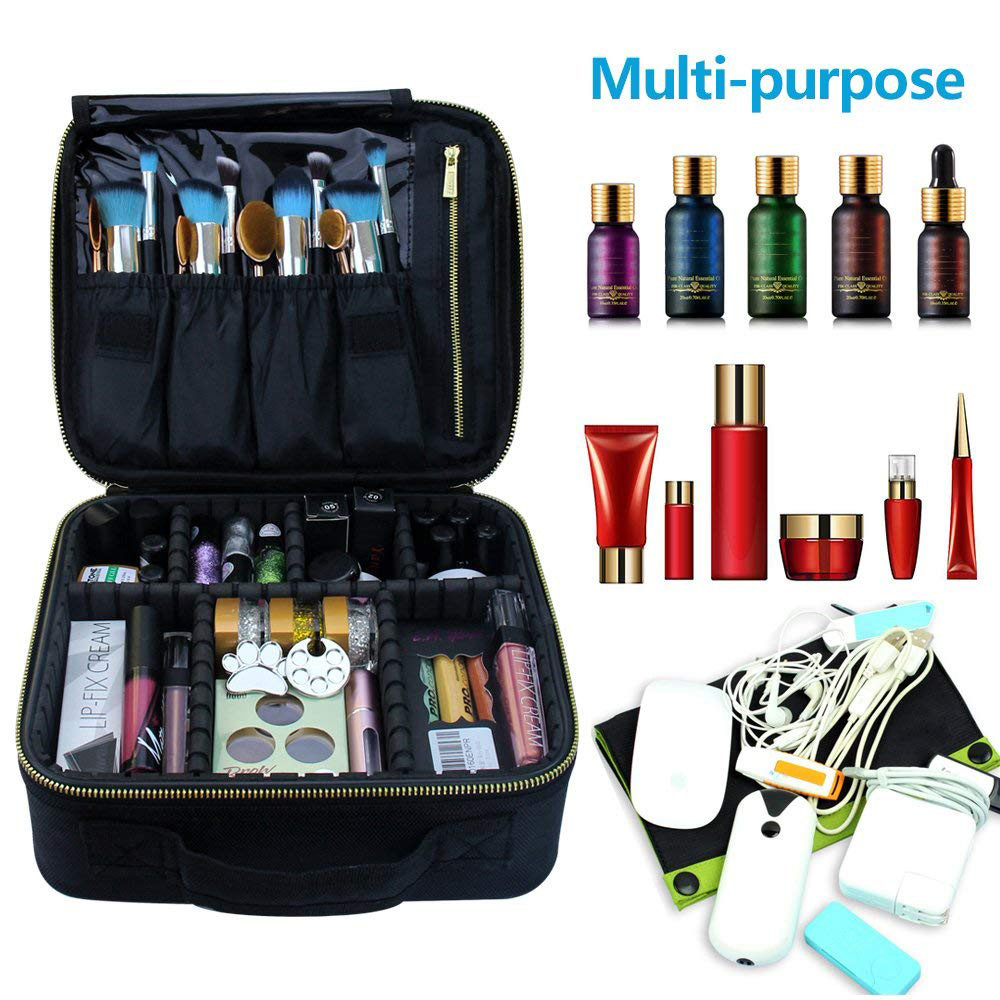 Dust Proof Nylon Makeup Bag Organizer With Compartments