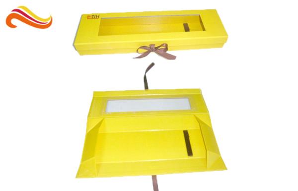 Buy cheap Collapsible Rigid Gift Boxes Folding Hair Extension Gift Packaging Boxes With Flap from wholesalers
