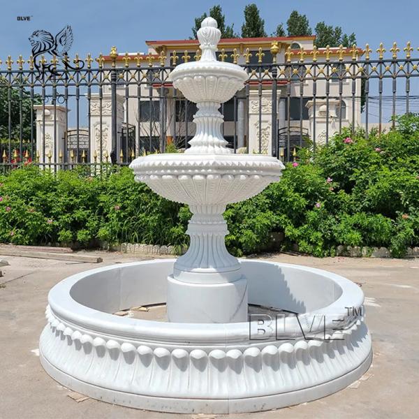 Buy cheap Marble Garden Water Fountains Natural Stone Modern Yard Fountain European Style Large Outdoor Decorative from wholesalers