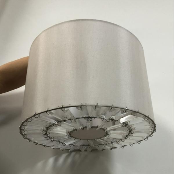 Buy cheap 300*200MM Easy Fit Pendant Shade Faux Silk Clear Beads At Bottom from wholesalers