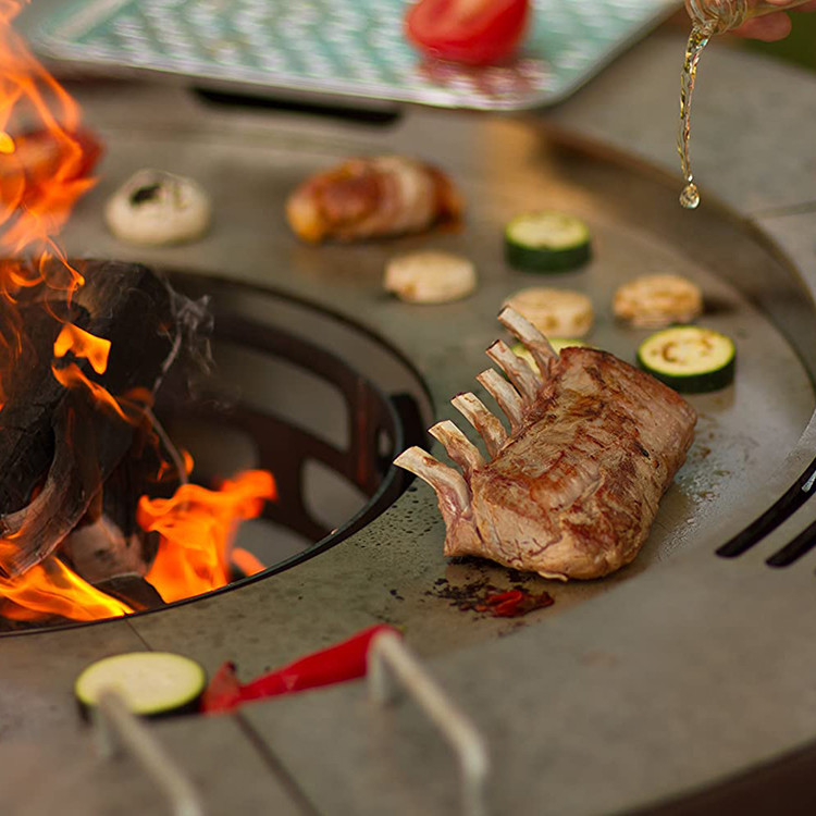 Outdoor Cooking Grills Custom Outdoor Fire Bowl Bbq Grill Corten Steel Garden Fire Pit Rustic Design