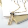 Buy cheap Fashion Jewelry Stainless Steel Square Diamond Necklace, Gold Plated necklace from wholesalers