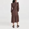 Buy cheap Casual Dresses View Larger Imageadd to Compareshareladies Poplin V Neck Dress for Women Long Sleeve Clothing Manufacturers Elegant Striped Print from wholesalers