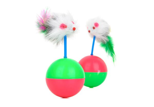 Buy cheap Tumbler Shape Interactive Cat Ball , Cat Toy Moving Ball Funny Weight 50g from wholesalers
