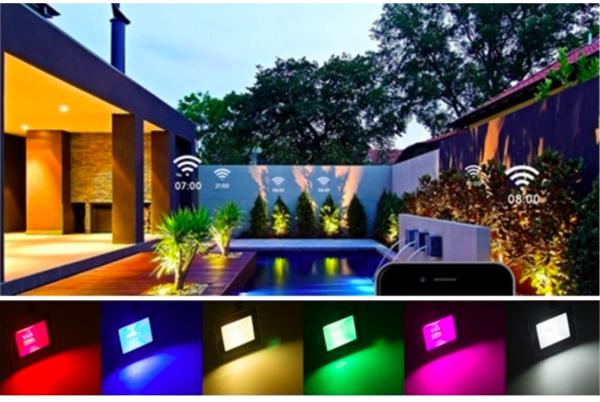 Buy cheap 25000H TUYA WiFi LED Flood Light Tempered Glass Aluminum Die Casting from wholesalers