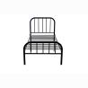 Buy cheap 0.8mm Modern Bedroom Furniture Black Metal Bed Frame Single from wholesalers