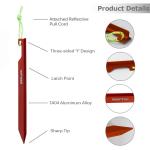 Ultralight 10g 5.9 In Aluminum Tent Stakes For Camping