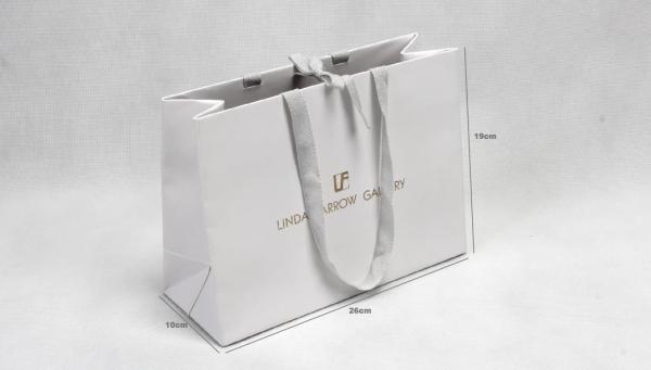 Buy cheap White Personalized Paper Bags High End Glasses Shopping Paper Bags from wholesalers