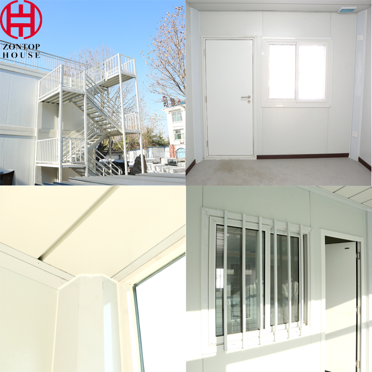 Zontop Two Story Modern Quick Concrete Hurricane Proof Homes Prefab Bolt Container Houses