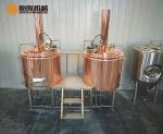Durable 2 Vessel Brewing System 5HL Red Copper Brewhouse For Brew Pub
