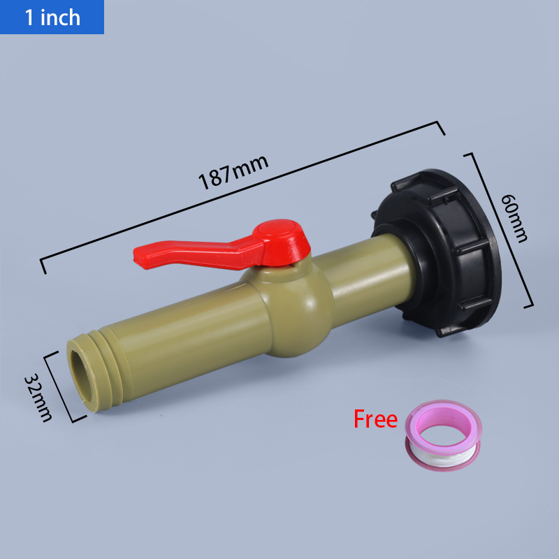 Reducing Water Waste S60x6 Adapter Faucet for IBC Tank Tap Coarse Thread 1/2 3/4 1inch