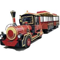 Buy cheap 16 Persons Tourist Train Rides Mini Express Trackless Train 18km/H Steering product