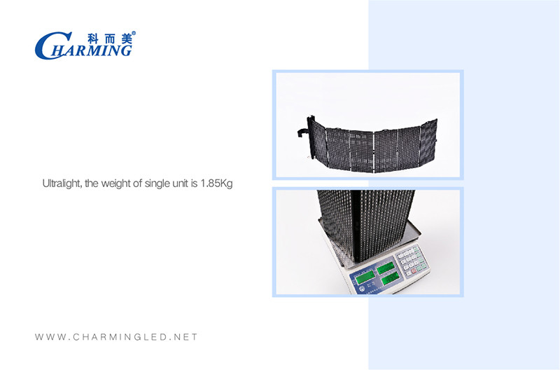 30x90CM IP65 2K HD LED Flexible Display Pixel Pith P9MM For Outdoor Stage