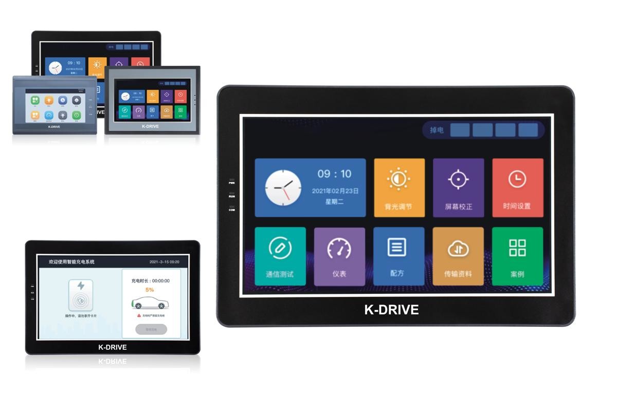 Black Durable 10 Inch HMI Touchscreen For Electrical Equipment