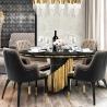 Buy cheap Stainless Steel Modern Round Dining Tables, Gold/Silver Combination from wholesalers