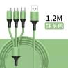 Buy cheap Nylon Braided 3ft 6ft 10ft 3 In 1 Usb 3.0 Charger Cable Micro Usb Type C Fast Charging Data Cable from wholesalers