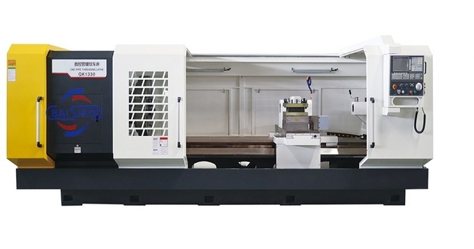Economic CNC Metal Cutting Machine Pipe Threading Lathe With Large Spindle Bore