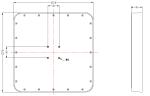 Broad Axial Ratio High Gain RFID Antenna With Cable 258×258×36MM Size