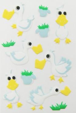Buy cheap Kids Room Deco Fuzzy Animal Stickers , Duck Shape Foam Animal Stickers from wholesalers