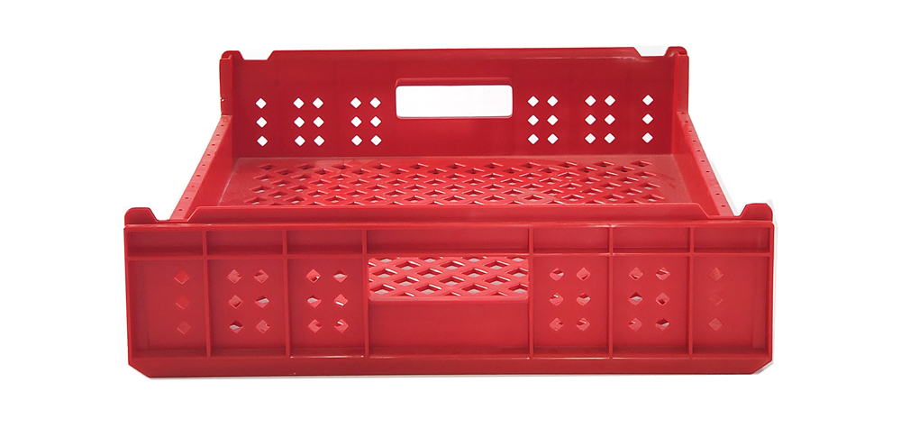 Shopping Plastic Shipping Crates For Bread Bakery Tray Turnover Box 550x480x130mm