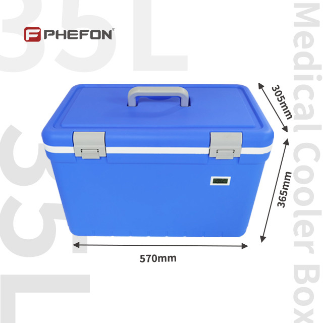 Buckle Lock Vaccine Box Cooler 35L Cooler Box With Ice Packs