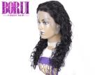 Natural Wave Full Lace Human Wigs Hairline Brazilian Swiss Lace Soft Smooth