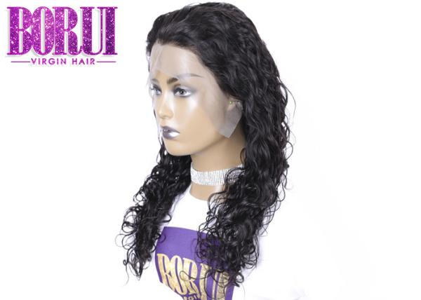 Quality Natural Wave Full Lace Human Wigs Hairline Brazilian Swiss Lace Soft Smooth for sale