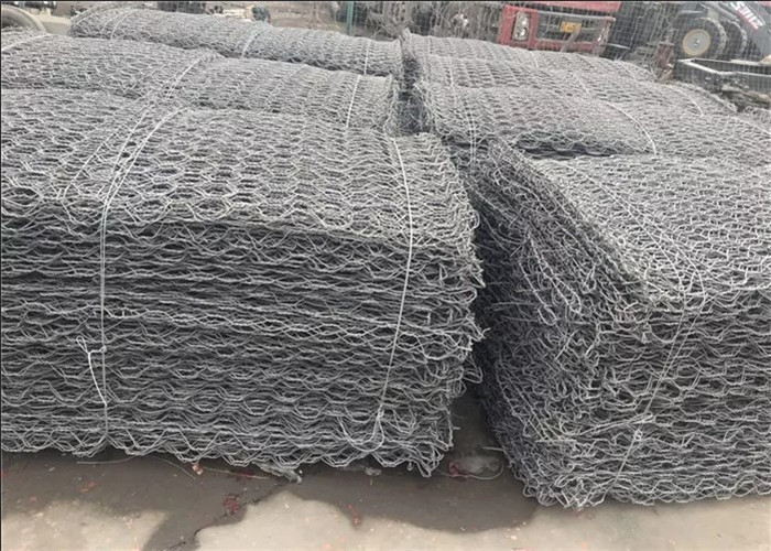 Pvc Coated / Galvanized Hexagonal Wire Mesh Gabion Basket For Retaining Wall